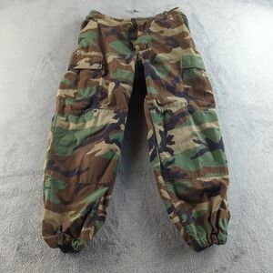Vintage 90s US Military Pants Mens Medium Woodland Camo BDU Cargo Baloon Leg